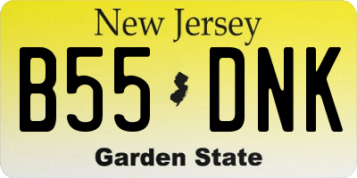 NJ license plate B55DNK