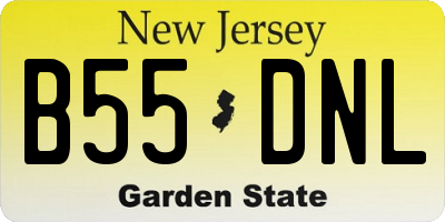 NJ license plate B55DNL