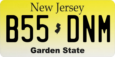 NJ license plate B55DNM