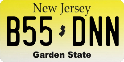 NJ license plate B55DNN