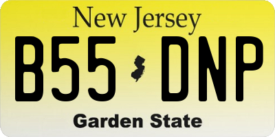 NJ license plate B55DNP
