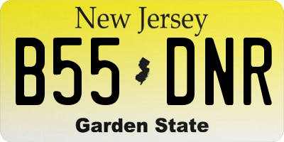 NJ license plate B55DNR