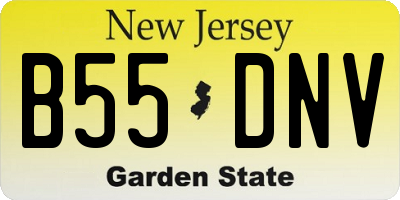 NJ license plate B55DNV