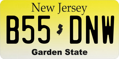 NJ license plate B55DNW
