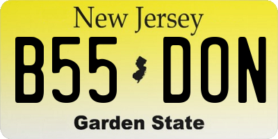 NJ license plate B55DON