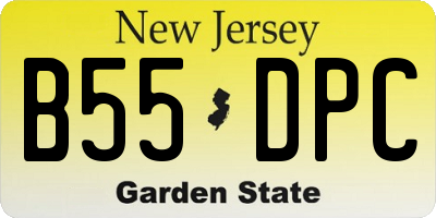 NJ license plate B55DPC