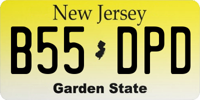 NJ license plate B55DPD