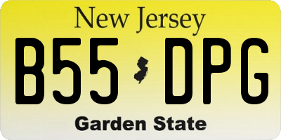 NJ license plate B55DPG