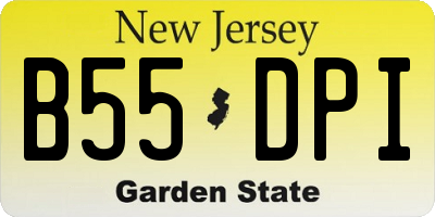 NJ license plate B55DPI