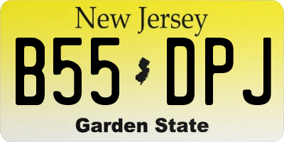 NJ license plate B55DPJ