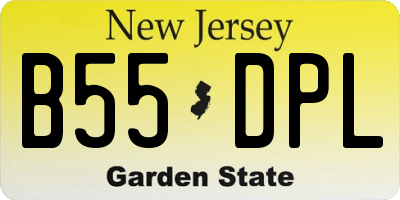 NJ license plate B55DPL