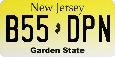 NJ license plate B55DPN