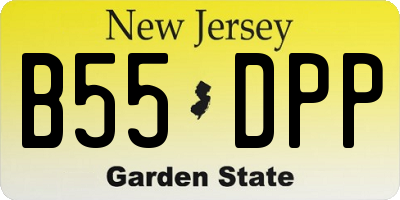 NJ license plate B55DPP