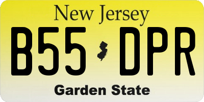 NJ license plate B55DPR