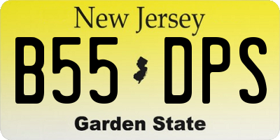 NJ license plate B55DPS