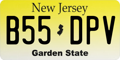 NJ license plate B55DPV