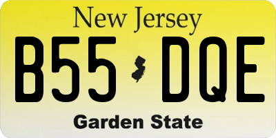 NJ license plate B55DQE