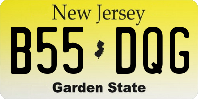 NJ license plate B55DQG