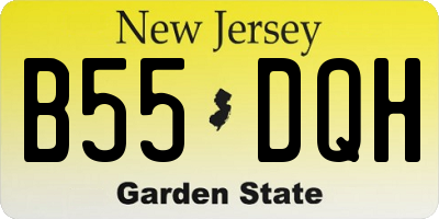 NJ license plate B55DQH