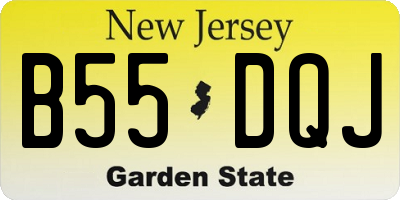 NJ license plate B55DQJ