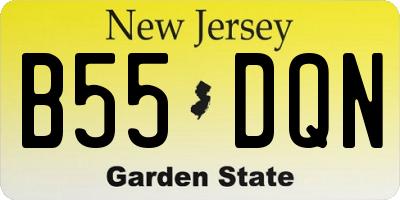 NJ license plate B55DQN