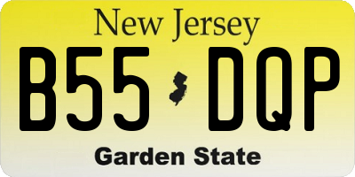 NJ license plate B55DQP