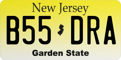 NJ license plate B55DRA