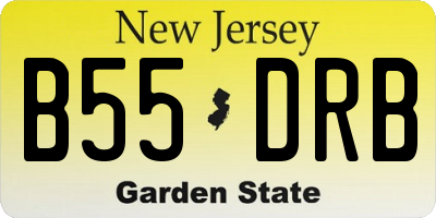 NJ license plate B55DRB