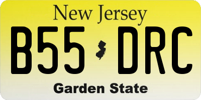 NJ license plate B55DRC