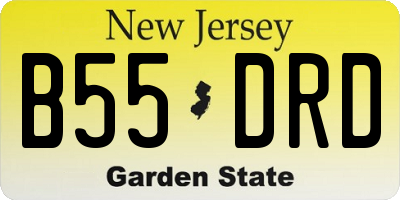 NJ license plate B55DRD