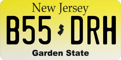 NJ license plate B55DRH