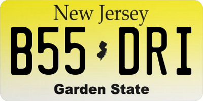 NJ license plate B55DRI