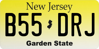 NJ license plate B55DRJ