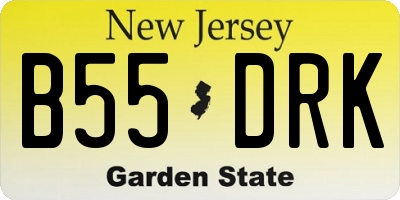 NJ license plate B55DRK