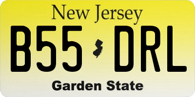 NJ license plate B55DRL