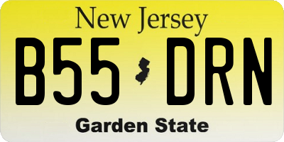 NJ license plate B55DRN
