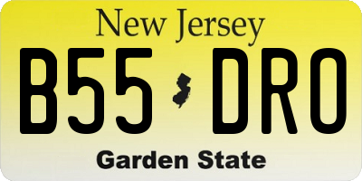 NJ license plate B55DRO
