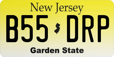 NJ license plate B55DRP