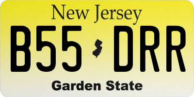 NJ license plate B55DRR