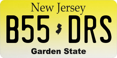 NJ license plate B55DRS