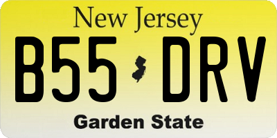 NJ license plate B55DRV