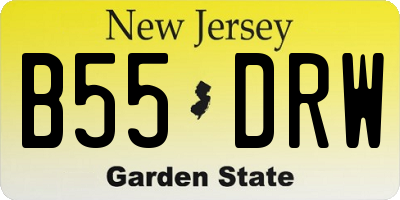 NJ license plate B55DRW