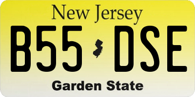 NJ license plate B55DSE