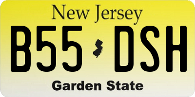 NJ license plate B55DSH