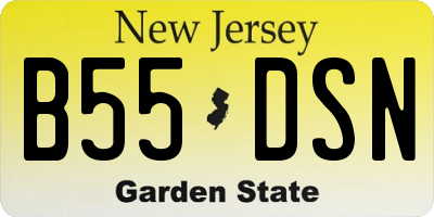 NJ license plate B55DSN
