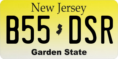 NJ license plate B55DSR