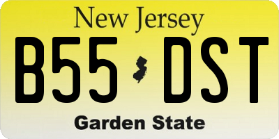 NJ license plate B55DST