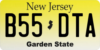 NJ license plate B55DTA