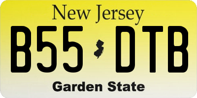 NJ license plate B55DTB