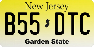 NJ license plate B55DTC